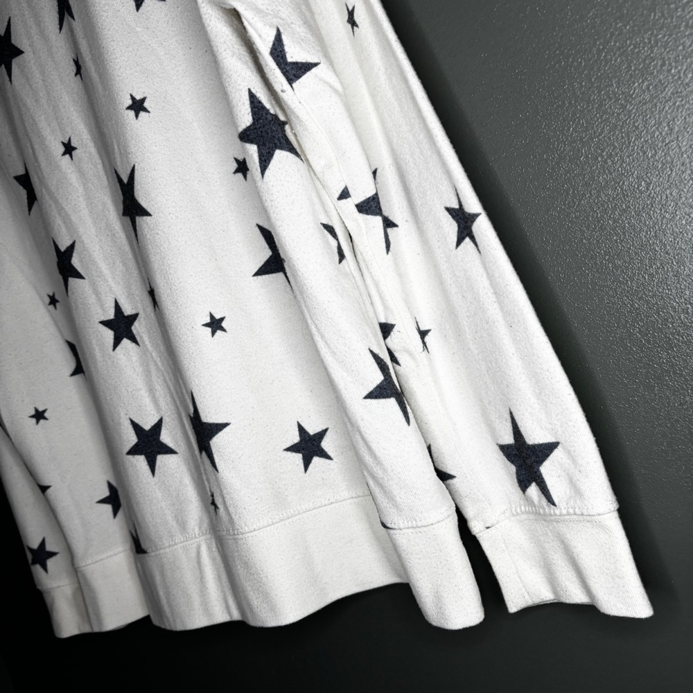 Grayson Threads White Pullover with Navy Star Pri… - image 5